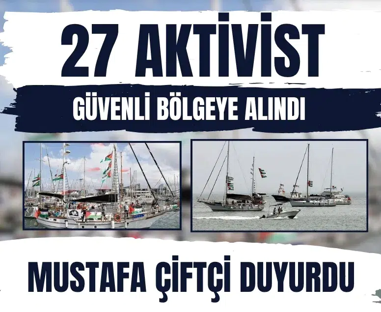 Antalya açıklarında sürüklenen Filistin aktivistlerinin teknesi kurtarıldı