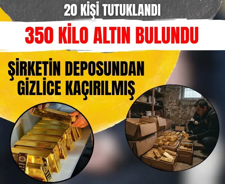Bakırköy'deki bir villanın kilerinde 350 kilo altın ele geçirildi
