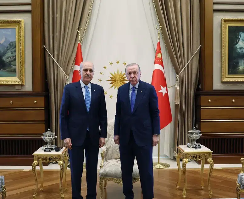 Cumhurbaşkanı Erdoğan, TBMM Başkanı Kurtulmuş'u kabul etti