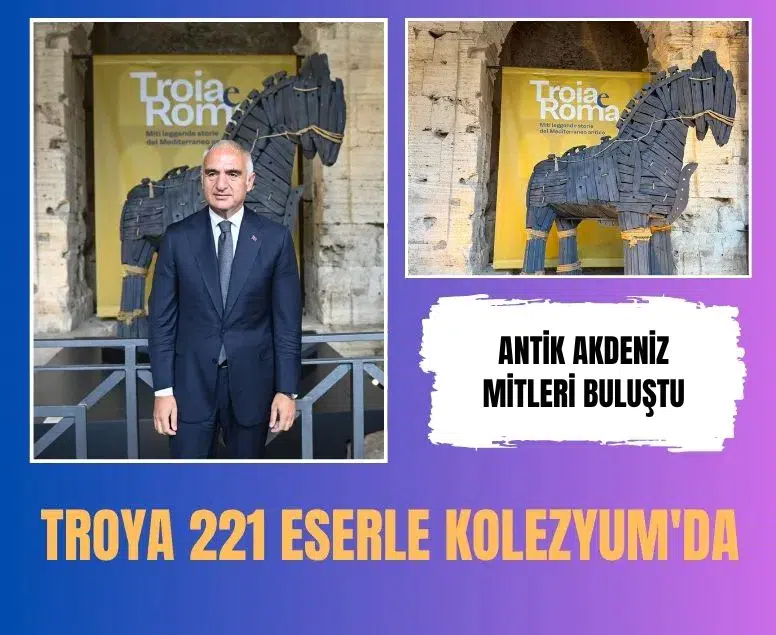 Kolezyum'da açılan Troya sergisi antik Akdeniz mitlerini buluşturdu