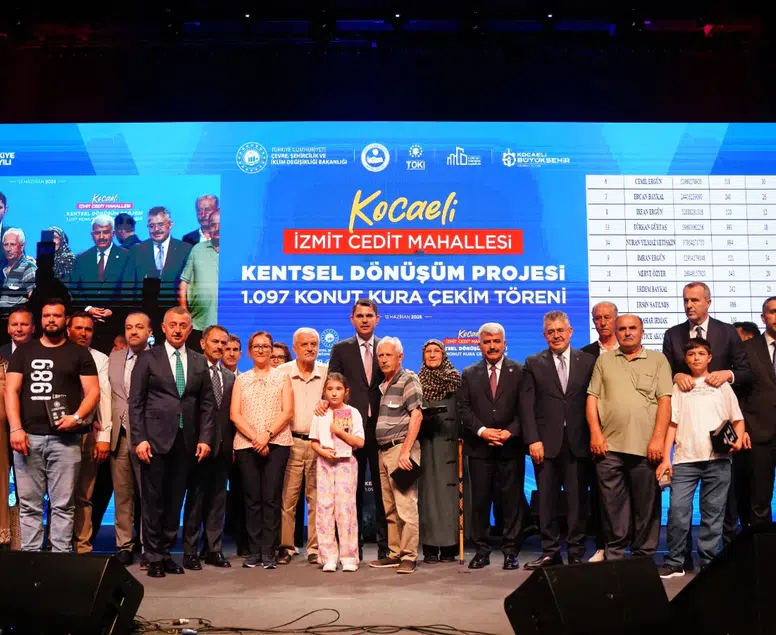 Bakan Kurum Kocaeli kura çekiminde müjdeledi: 'Başvurular başlıyor, fırsatı kaçırmayın'