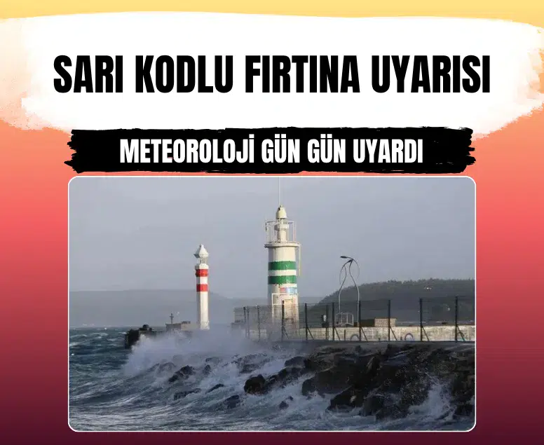 İçişleri Bakanlığı'ndan Marmara ve Ege için sarı kodlu fırtına uyarısı