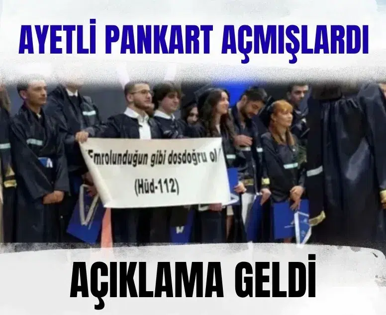 Yeditepe Üniversitesi mezuniyetteki pankart olayı hakkında inceleme başlattı