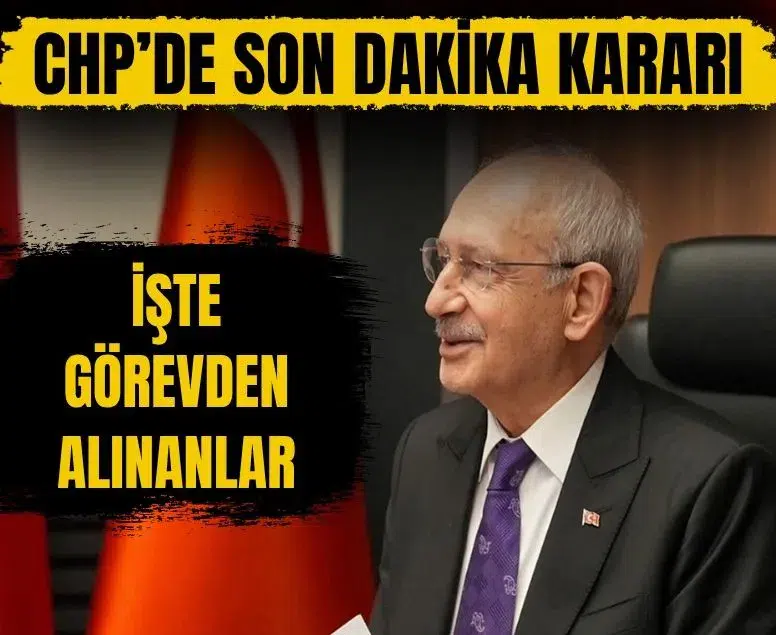 Cumhuriyet Halk Partisi'nde yedi il başkanı görevden alındı