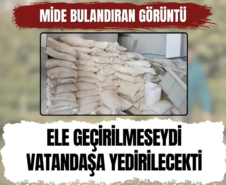 Tarsus'ta bir fabrikada 30 ton bozuk un ele geçirildi