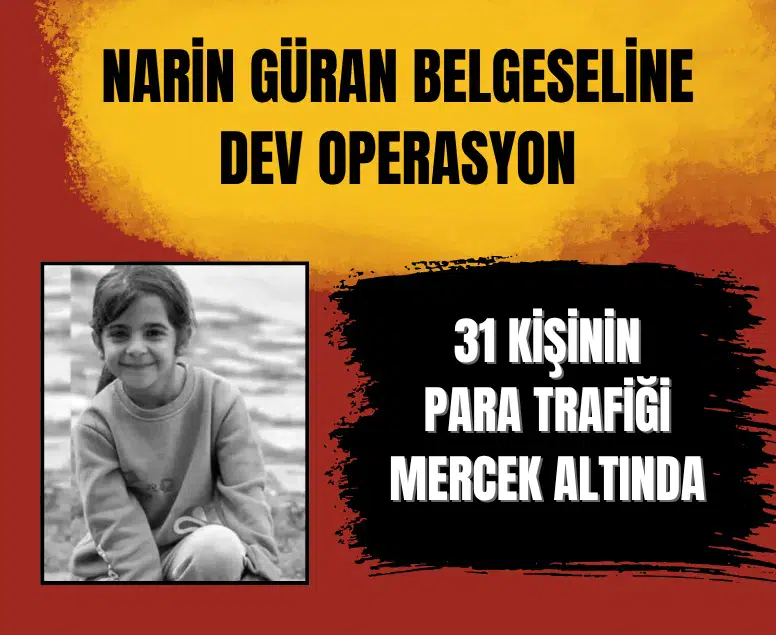 Narin Güran belgeseline dev operasyon: 31 kişinin para trafiği mercek altında