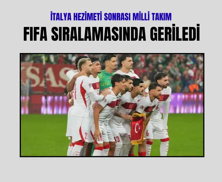 A Milli Takım FIFA sıralamasında 4 basamak geriledi