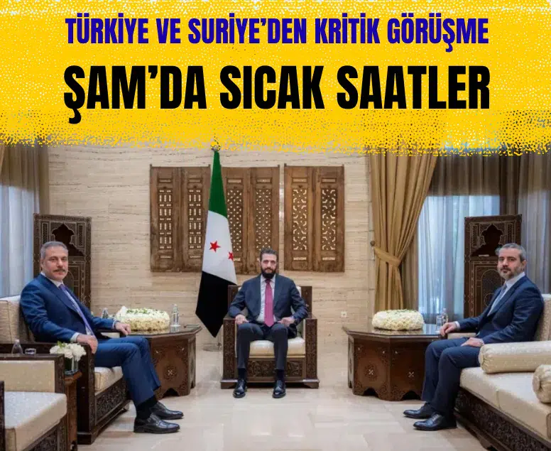 Hakan Fidan Suriye Cumhurbaşkanı Ahmed Şara ile Şam’da görüştü