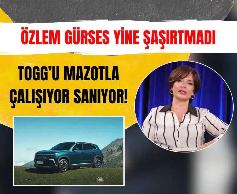 Özlem Gürses ekranlarda Togg çıkışıyla gündem oldu