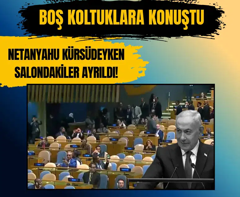 Netanyahu BM'de konuşurken salondakiler protesto ederek ayrıldı