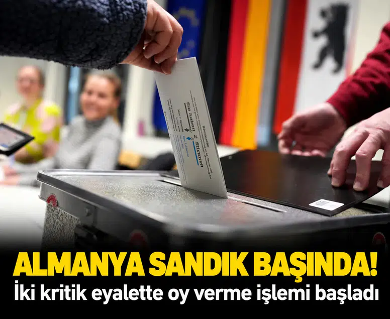 Almanya sandık başında! İki kritik eyalette oy verme işlemi başladı