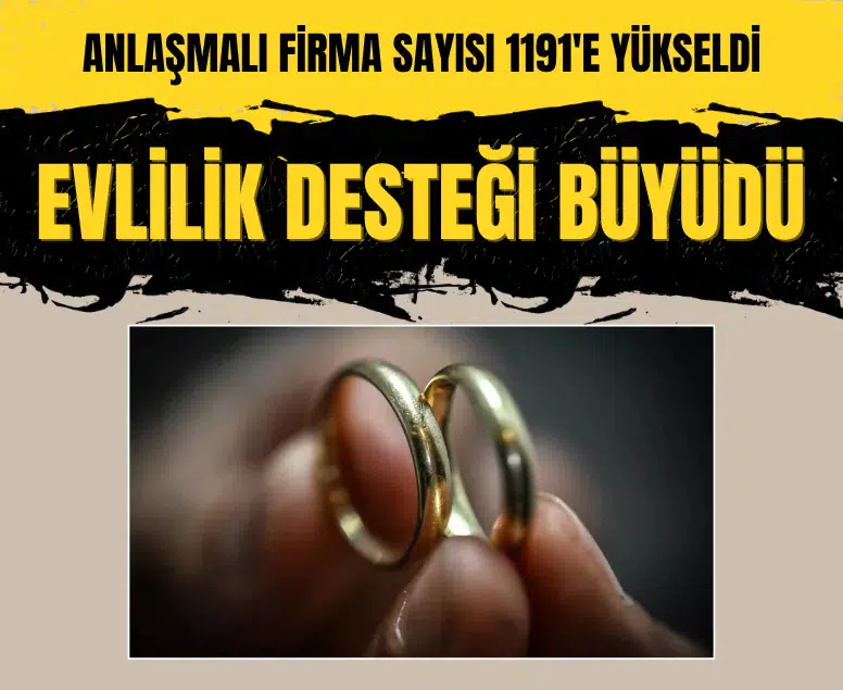Gençlerin evlilik desteğinde anlaşmalı firma sayısı 1191'e yükseldi