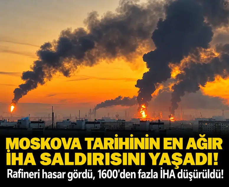 Moskova tarihinin en ağır İHA saldırısını yaşadı! Rafineri hasar gördü, can kaybı var