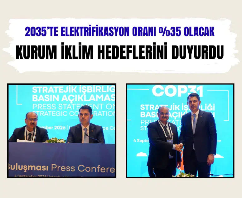 COP31 Başkanı Kurum iklim hedeflerini duyurdu: 2035’te elektrifikasyon oranı %35 olacak