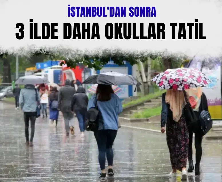 Kocaeli, Sakarya ve Yalova'da olumsuz hava nedeniyle okullar tatil edildi