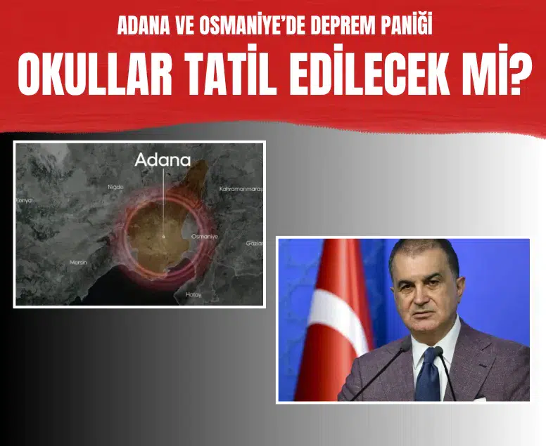 Adana ve Osmaniye'deki depremlerin ardından okullarda eğitim devam edecek
