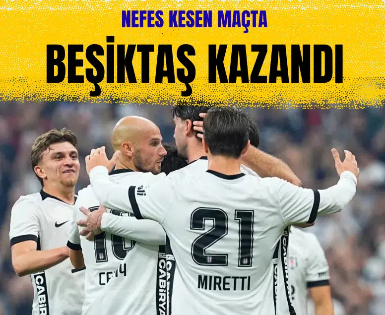 Beşiktaş evinde Kocaelispor'u 2-1 mağlup etti
