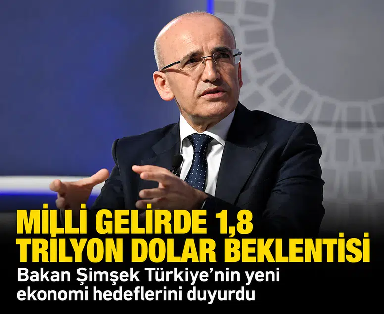 Milli gelirde 1,8 trilyon dolar beklentisi: Bakan Şimşek Türkiye’nin yeni ekonomi hedeflerini duyurdu