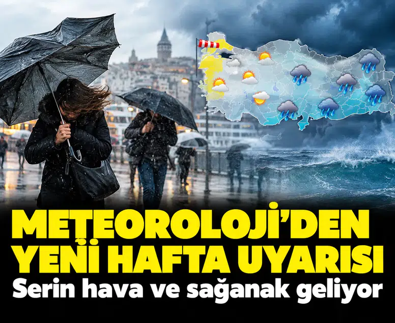 Meteoroloji'den yeni hafta uyarısı: 4 kente sarı kod verildi, sıcaklıklar düşüyor!
