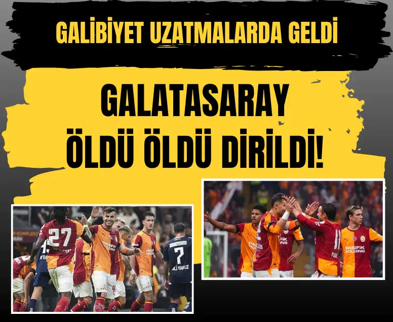 Galatasaray evinde 10 kişi kaldığı maçta Kasımpaşa’yı 3-1 mağlup etti