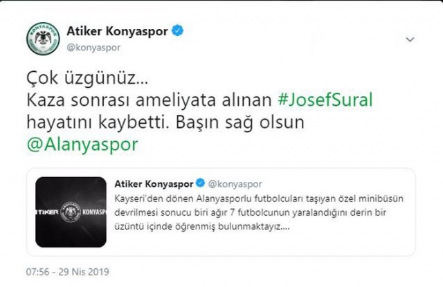 Josef Sural için spor camiasından baş sağlığı mesajı 13