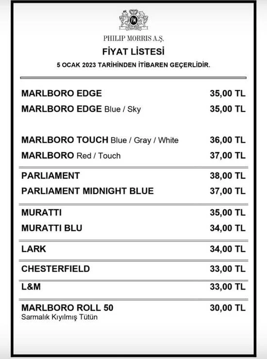 2023 Güncel Sigara Fiyatları! Sigara kaç lira, kaç TL? 3
