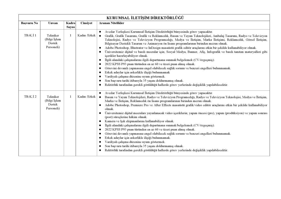 İstanbul Üniversitesi Cerrahpaşa'ya 56 sözleşmeli personel alınacak 8