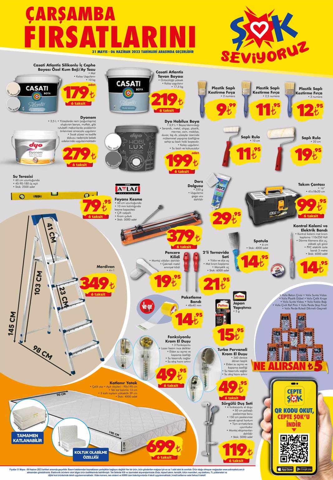 Evini Yenilemek İsteyenler Bugün Satışta I Şok 31-06 Haziran Aktüel Katalog 4