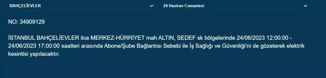 Haftasonu O İlçelerde Elektrik Kesintisi Olacak 3
