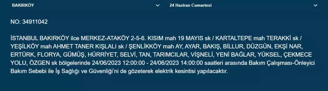 Haftasonu O İlçelerde Elektrik Kesintisi Olacak 4
