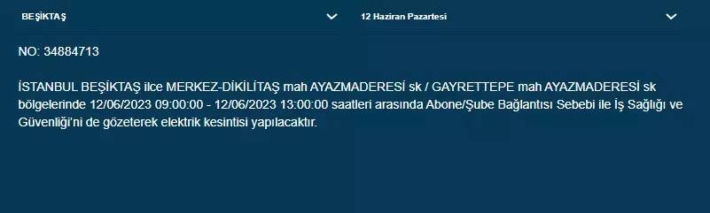 İstanbul'da Bugün O İlçelerde Elektrik Kesintisi Olacak! 12 Haziran 2023 Pazartesi Elektrik Kesintisi 7