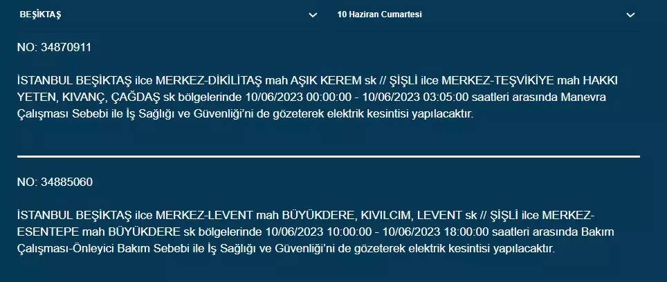 BEDAŞ, Yarın Bazı İlçelerde Elektrik Kesintisi Yapacak! 10 Haziran 2023 Cumartesi Elektrik Kesintisi 5