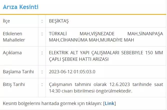 İstanbul'da Bugün 8 İlçeye Su Verilemeyecek! İşte O İlçeler 12 Haziran 2023 Pazartesi 2