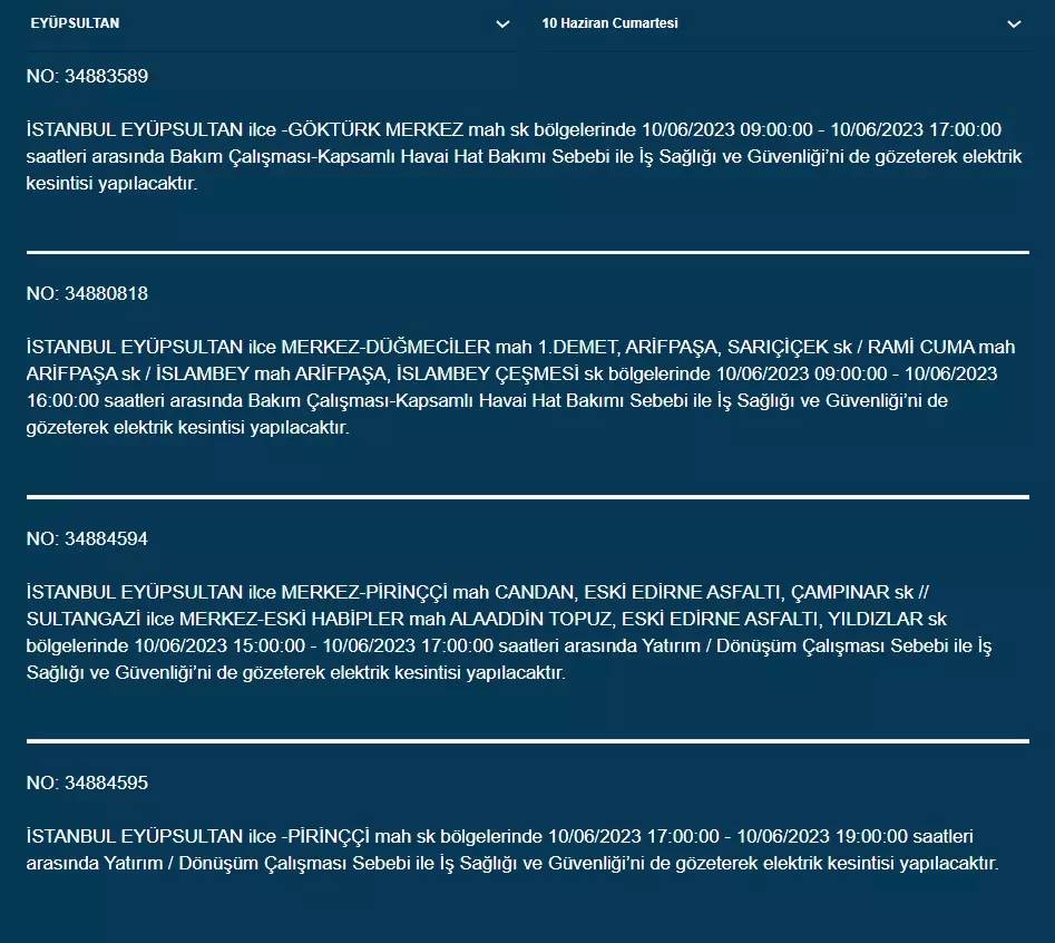 BEDAŞ, Yarın Bazı İlçelerde Elektrik Kesintisi Yapacak! 10 Haziran 2023 Cumartesi Elektrik Kesintisi 14