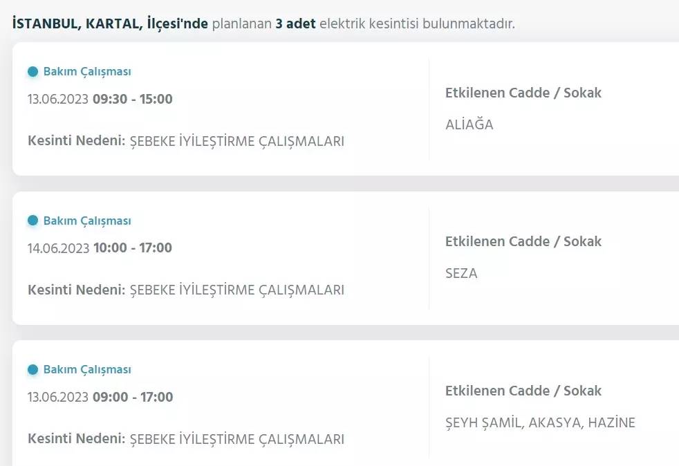 İstanbul'da Yarın O İlçelerde Saatlerce Elektrik Kesintisi Olacak! 13 Haziran 2023 Elektrik Kesintisi 27