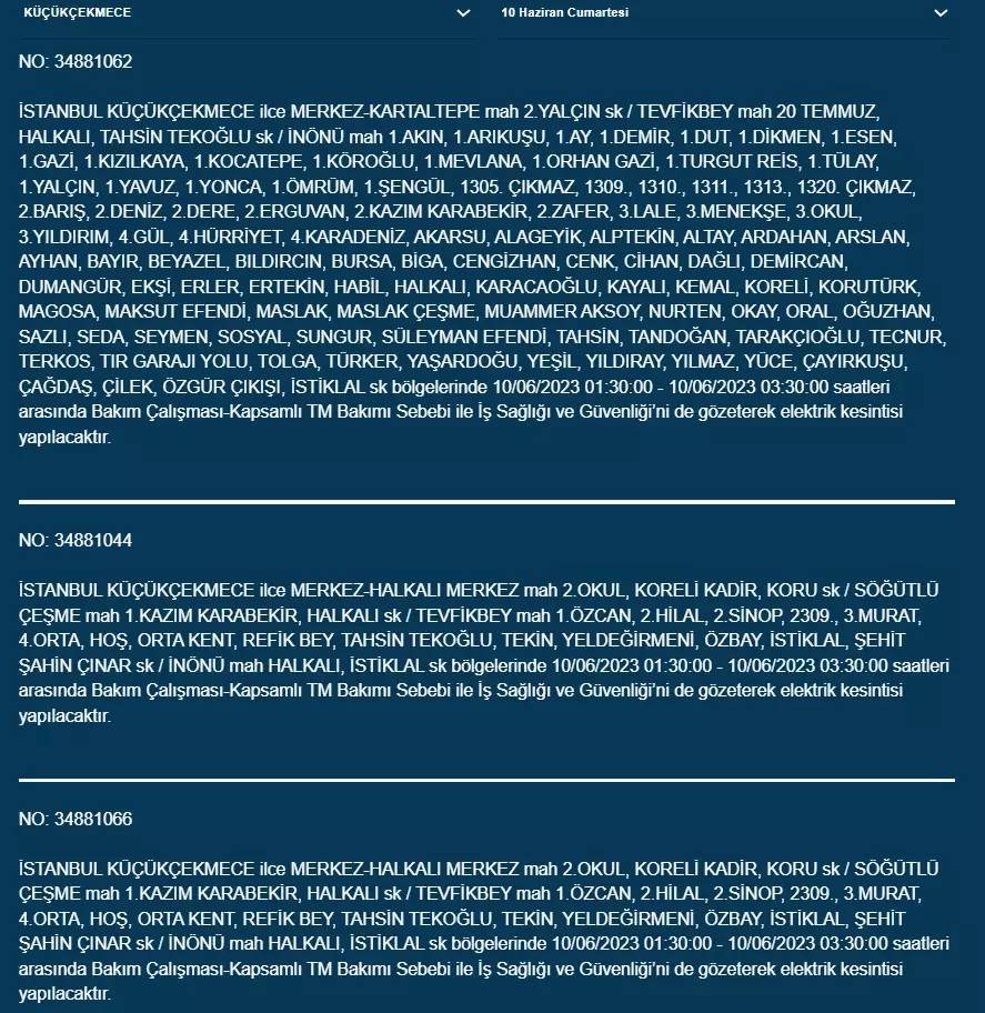 BEDAŞ, Yarın Bazı İlçelerde Elektrik Kesintisi Yapacak! 10 Haziran 2023 Cumartesi Elektrik Kesintisi 10