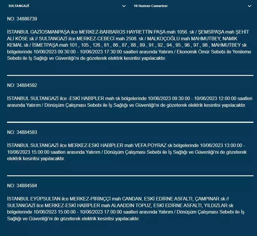 BEDAŞ, Yarın Bazı İlçelerde Elektrik Kesintisi Yapacak! 10 Haziran 2023 Cumartesi Elektrik Kesintisi 8