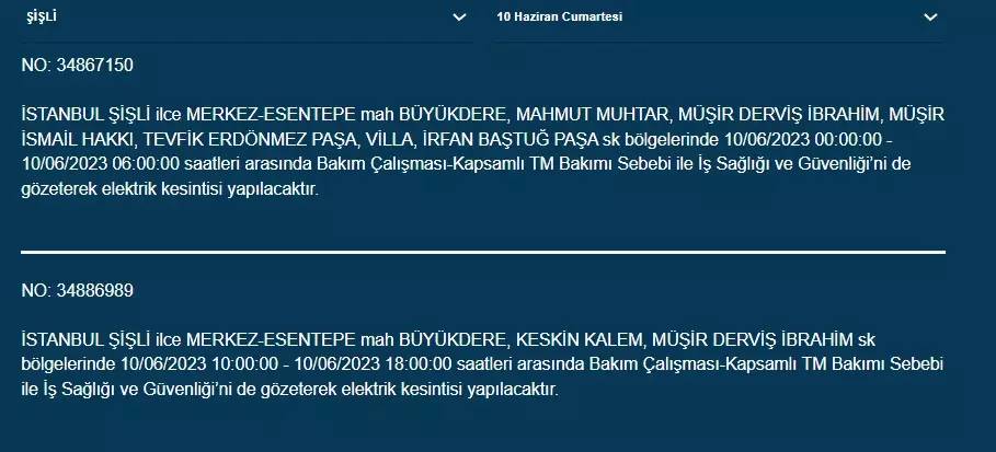 BEDAŞ, Yarın Bazı İlçelerde Elektrik Kesintisi Yapacak! 10 Haziran 2023 Cumartesi Elektrik Kesintisi 9