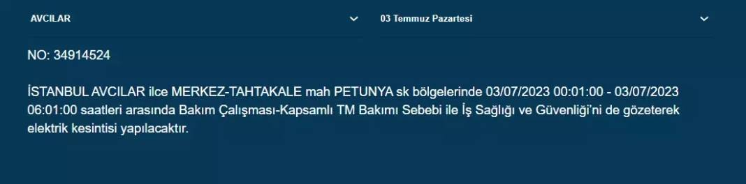 İstanbullular Dikkat! Yarın Birçok İlçede Elektrikler Kesilecek! 2