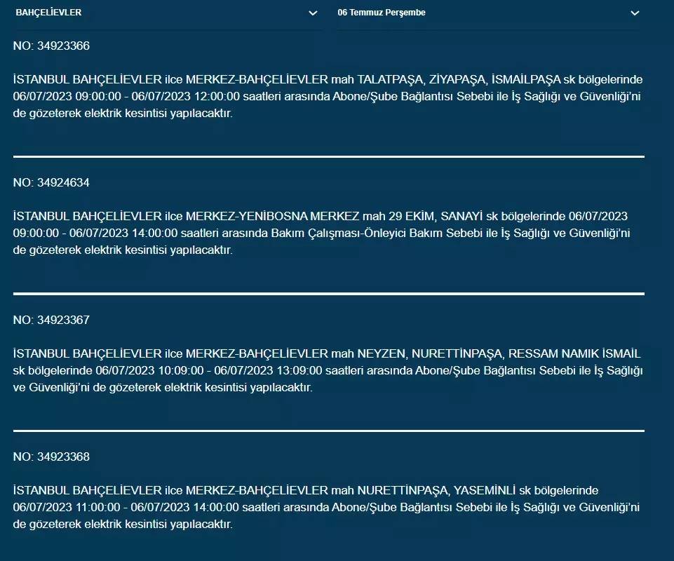 Bugün İstanbul'un Yarısı Karanlığa Teslim Olacak 5