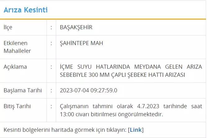 İstanbul'da Bugün O İlçeler Suya Hasret Kalacak! 2