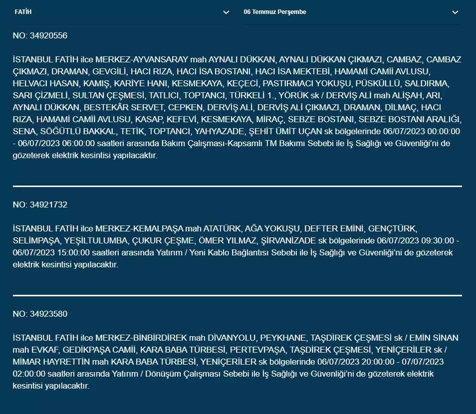 Bugün İstanbul'un Yarısı Karanlığa Teslim Olacak 13