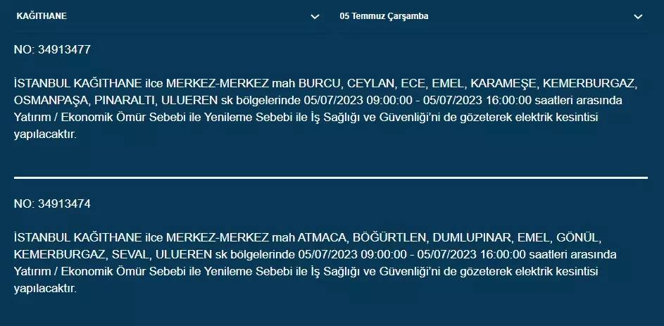 Bugün Birçok İlçe Karanlıkta Kalacak 10