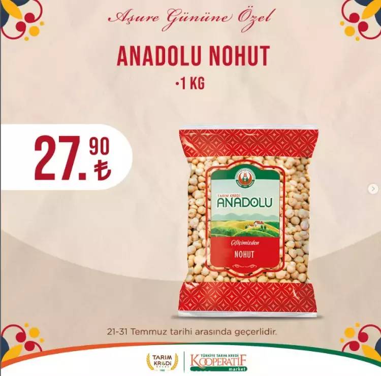 Tarım Kredi Kooperatif Market Aşure Ayına Özel İndirimine Yeni Ürünler Eklendi 4