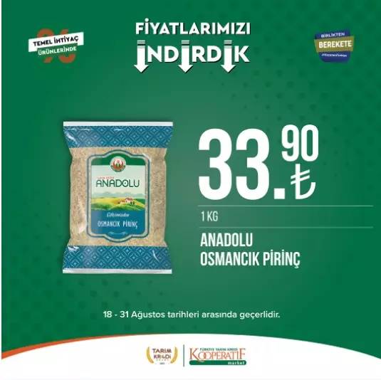 Tarım Kredi Kooperatif Market 18-31 Ağustos Kataloğu Yayınlandı 14