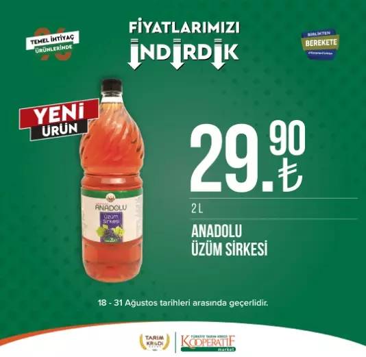 Tarım Kredi Kooperatif Market 18-31 Ağustos Kataloğu Yayınlandı 15