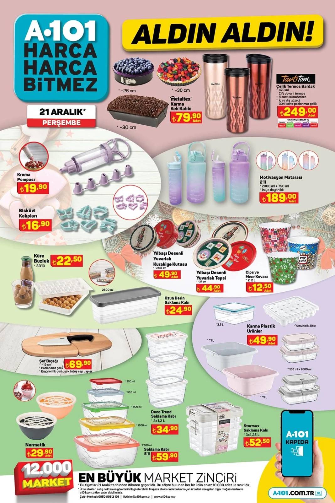 A101 21 Aralık 2023 kataloğu, bu hafta yılbaşına özel süsleme ve dekorasyon ürünleri geliyor! 6