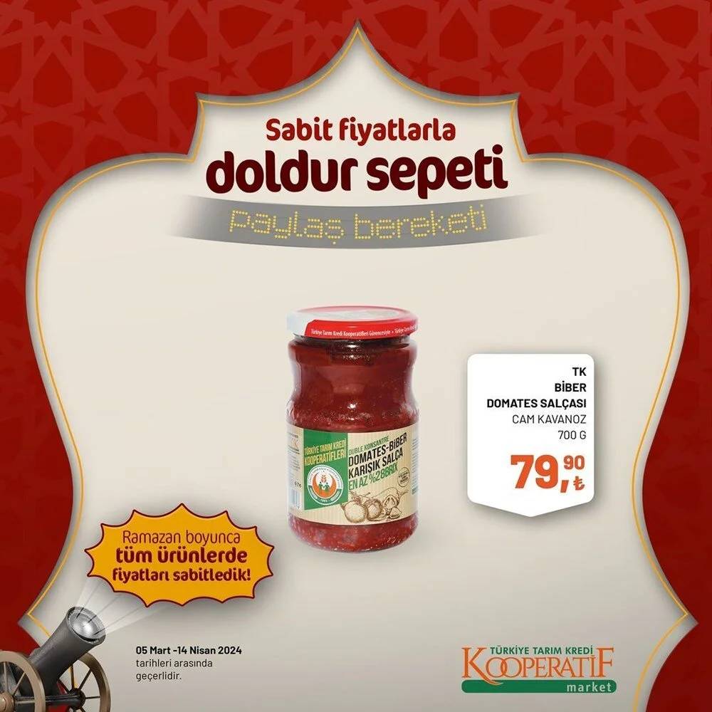 Tarım Kredi Kooperatif Market Ramazan Bayramı'na özel şahane indirimlerini duyurdu! 01-14 Nisan 2024 2