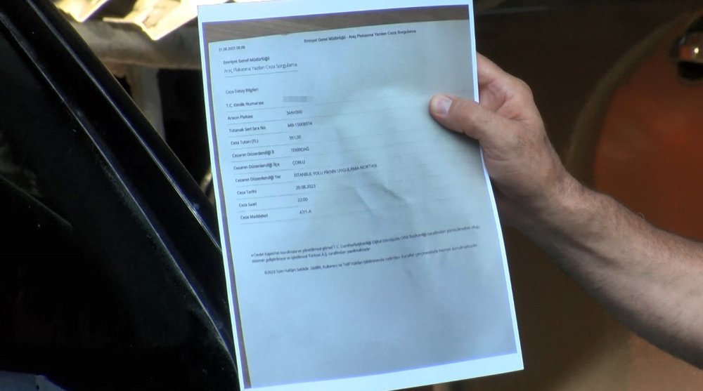 Servisteki hasarlı otomobiline gelen cezayla neye uğradığını şaşırdı: Başka bir ilde trafik cezası kesilmiş