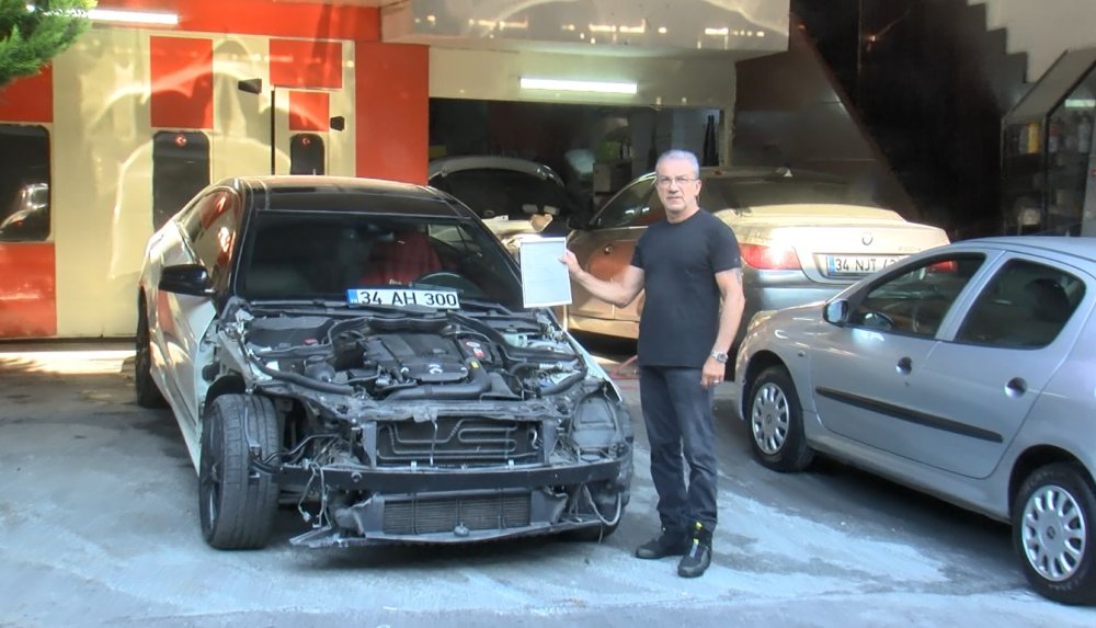 Servisteki hasarlı otomobiline gelen cezayla neye uğradığını şaşırdı: Başka bir ilde trafik cezası kesilmiş